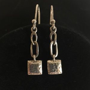 Silpada .925 Sterling Square Dangle Earrings used